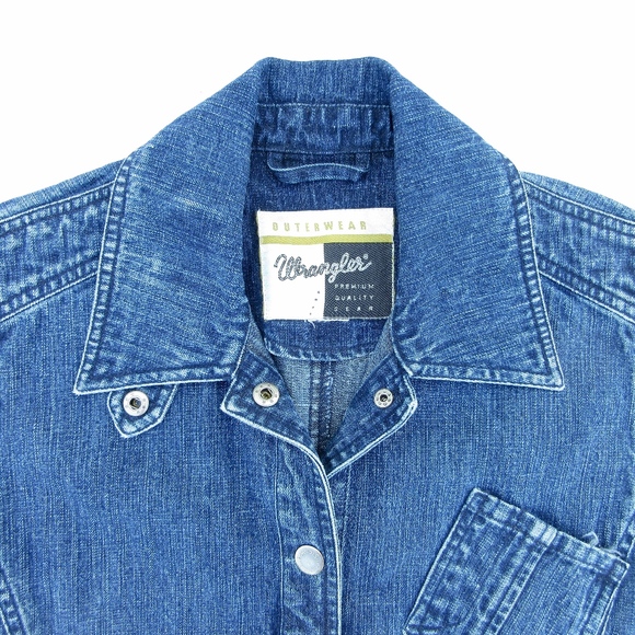 Wrangler Cowgirl Western Cotton Denim Vest, Sz M - Picture 5 of 5